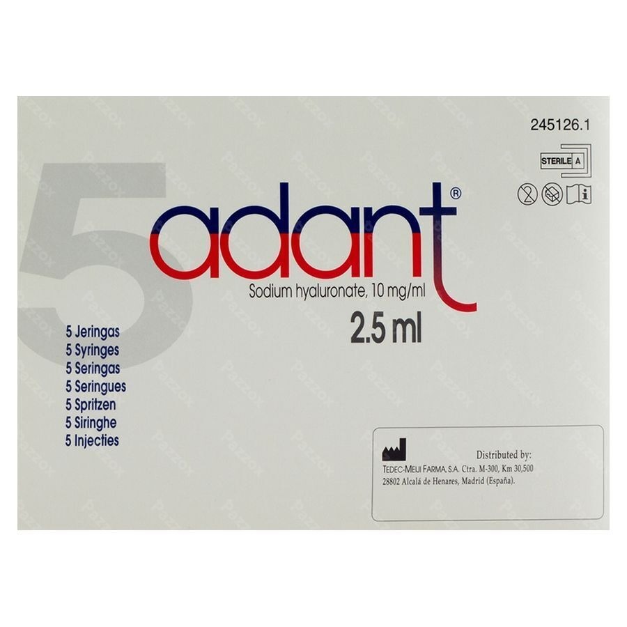 Adant Sol 1% Inj Intra Articul. 5x2,5ml/3ml Serin.