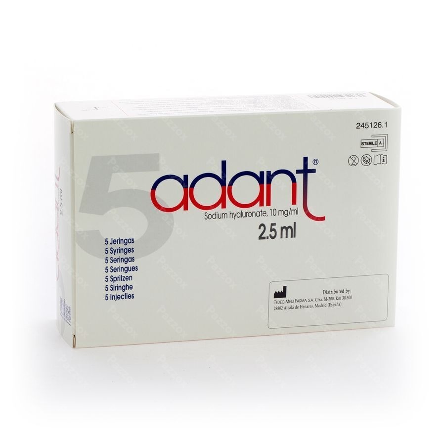 Adant Sol 1% Inj Intra Articul. 5x2,5ml/3ml Serin.