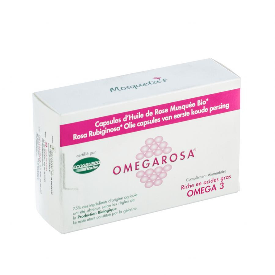 Mosquetas Rose Omegarosa Huile De Rose Bio Caps 60