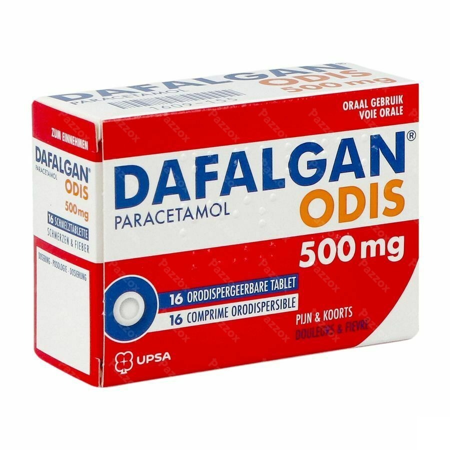 Dafalgan Odis 500mg 16 Comprimés Orodispersibles