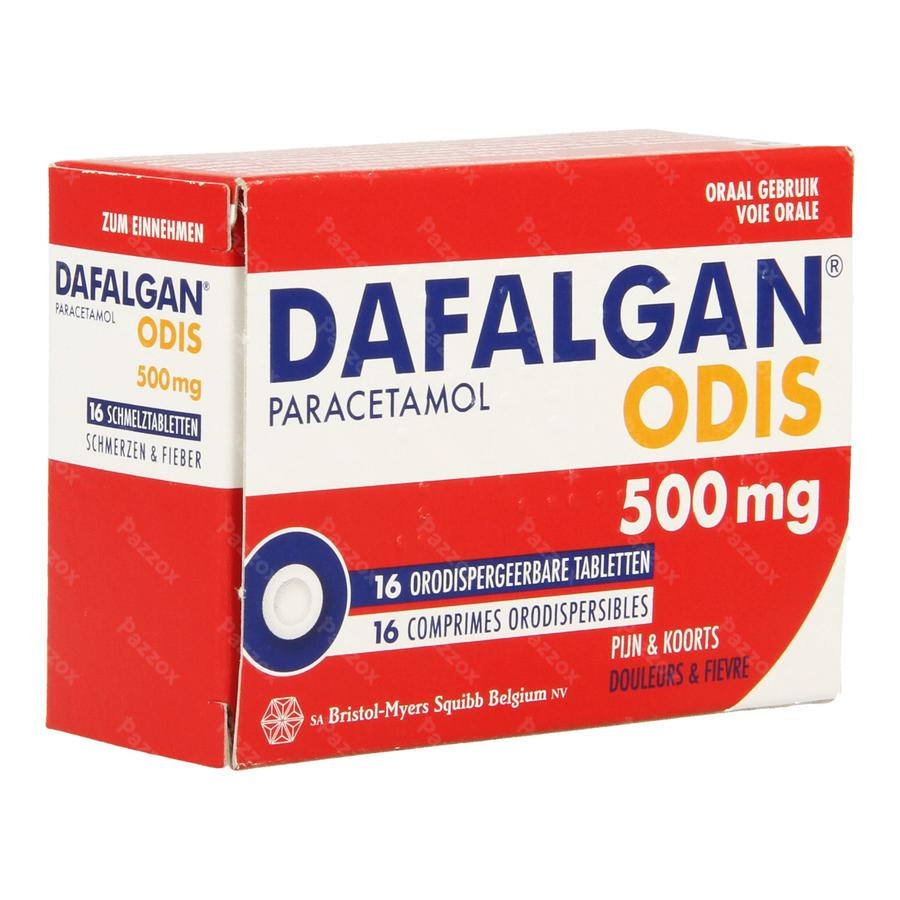 Dafalgan Odis 500mg 16 Orodispergeerbare Tabletten