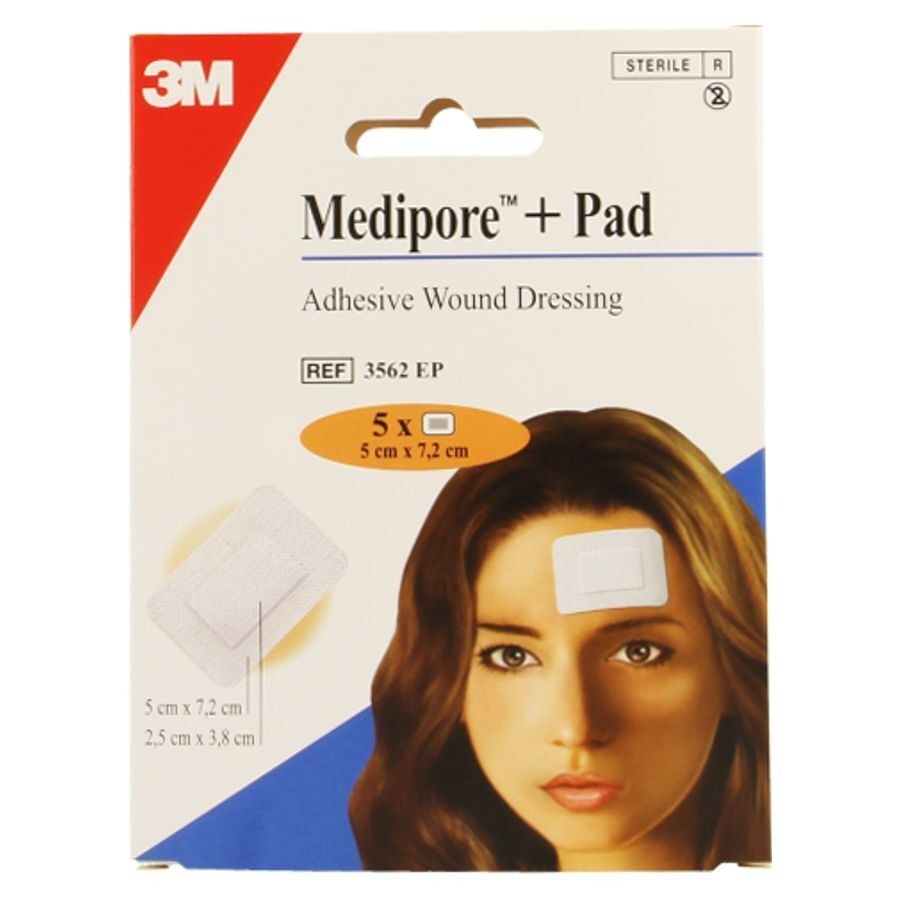 Medipore + Pad 3m 5x 7,2cm 5 3562p