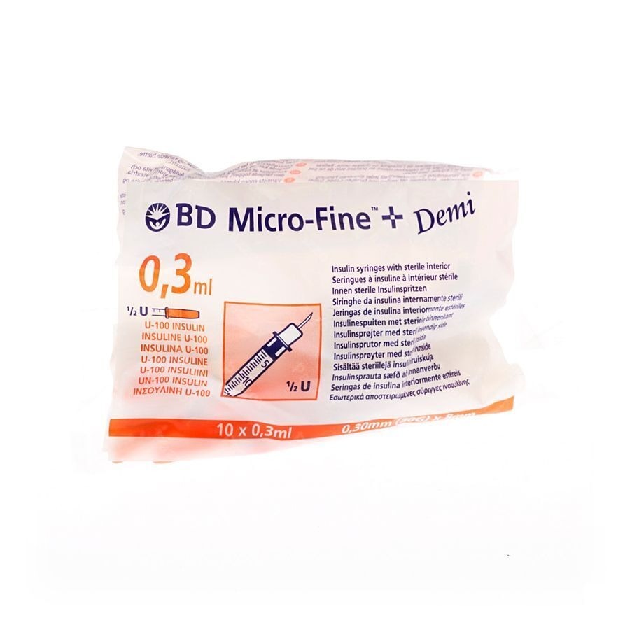 Bd Microfine+ Ins.sp Demi 0,3ml 30g 8mm 10 324826