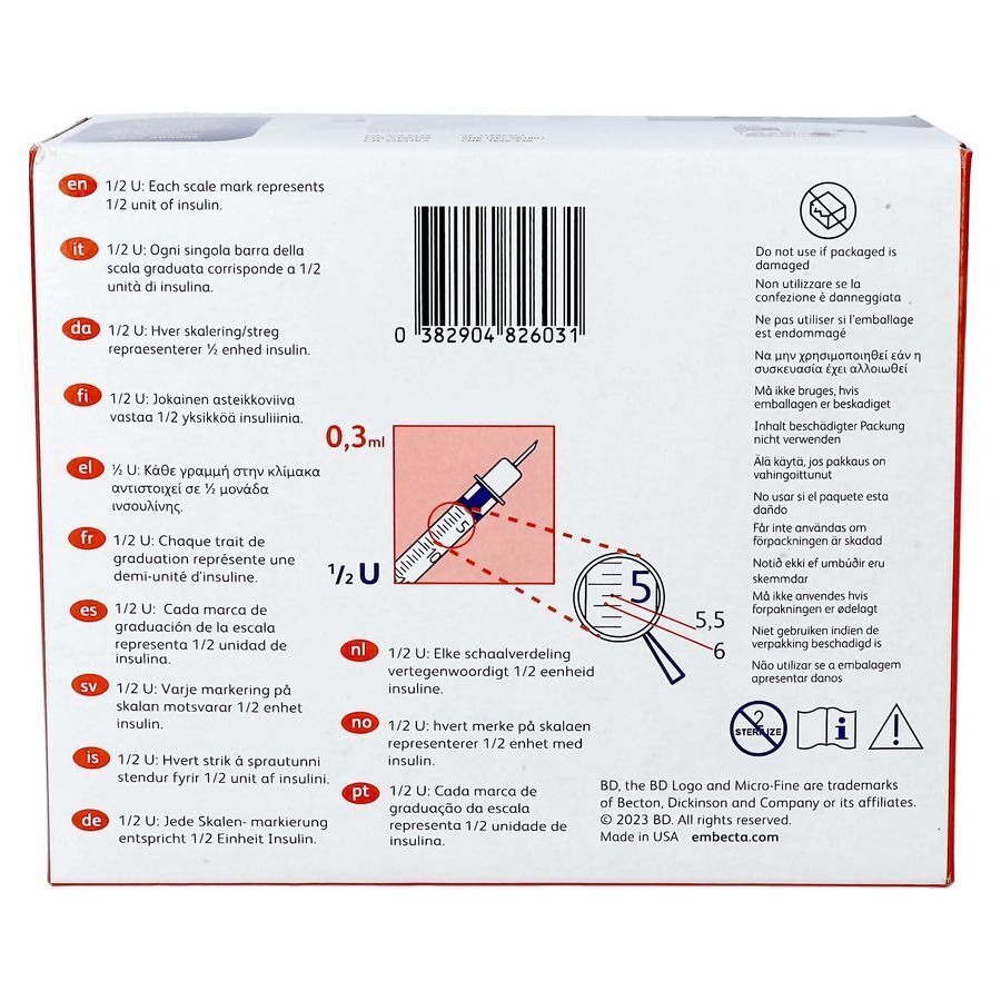 Bd Microfine+ Ser.ins.demi 0,3ml 30g 8mm100 324826