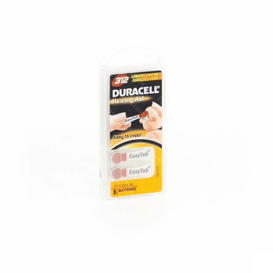 Duracell Easytab Pile Auditive Da13 6 Orange