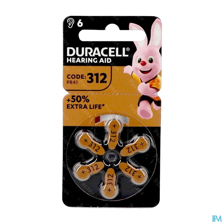 Duracell Easytab Pile Auditive Da13 6 Orange