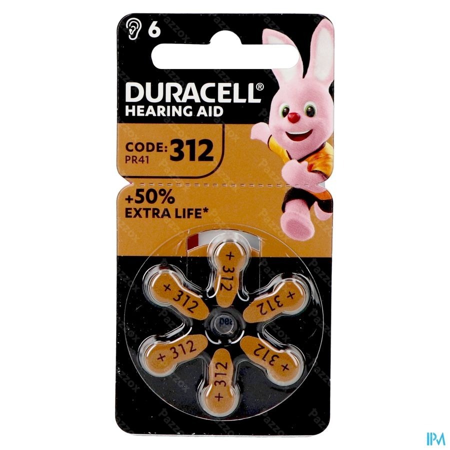 Duracell Easytab Pile Auditive Da13 6 Orange