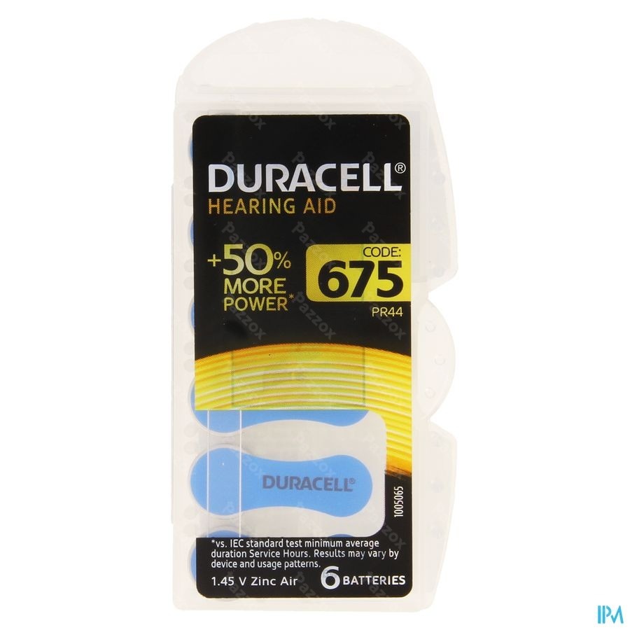Duracell Easytab Pile Auditive Da675 6 Bleu