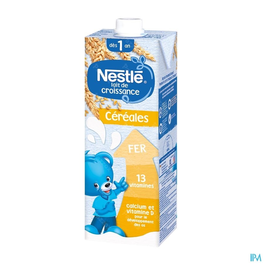 Nestle Lait de Croissance 1+ Céréales Bébé 1+ An 1L