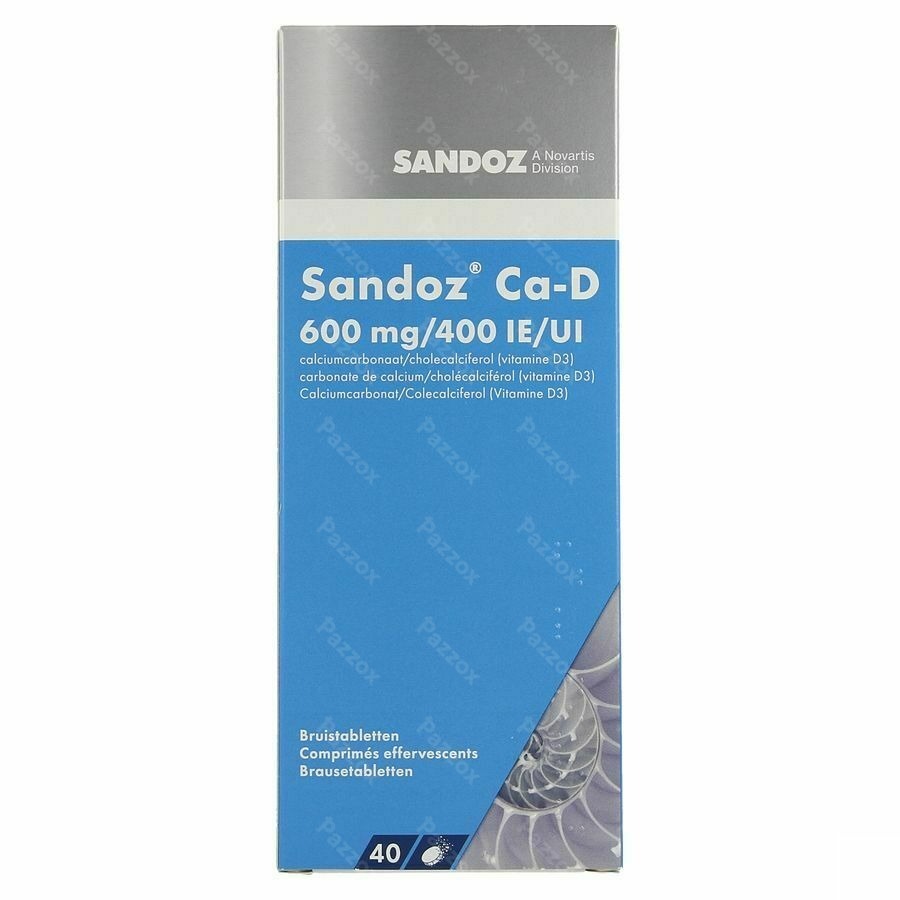 Sandoz Ca D 600mg/400ie Comp Eff 40