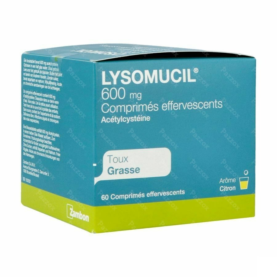 Lysomucil 600mg 60 Comprimés Effervescents