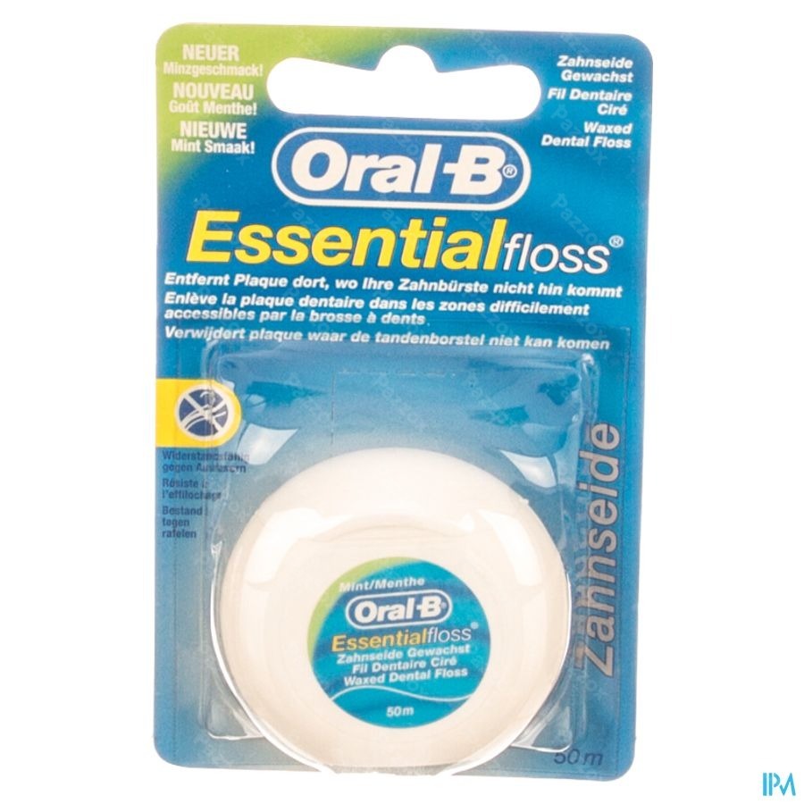 Oral-B Floss Essential Floss Munt Waxed 50m