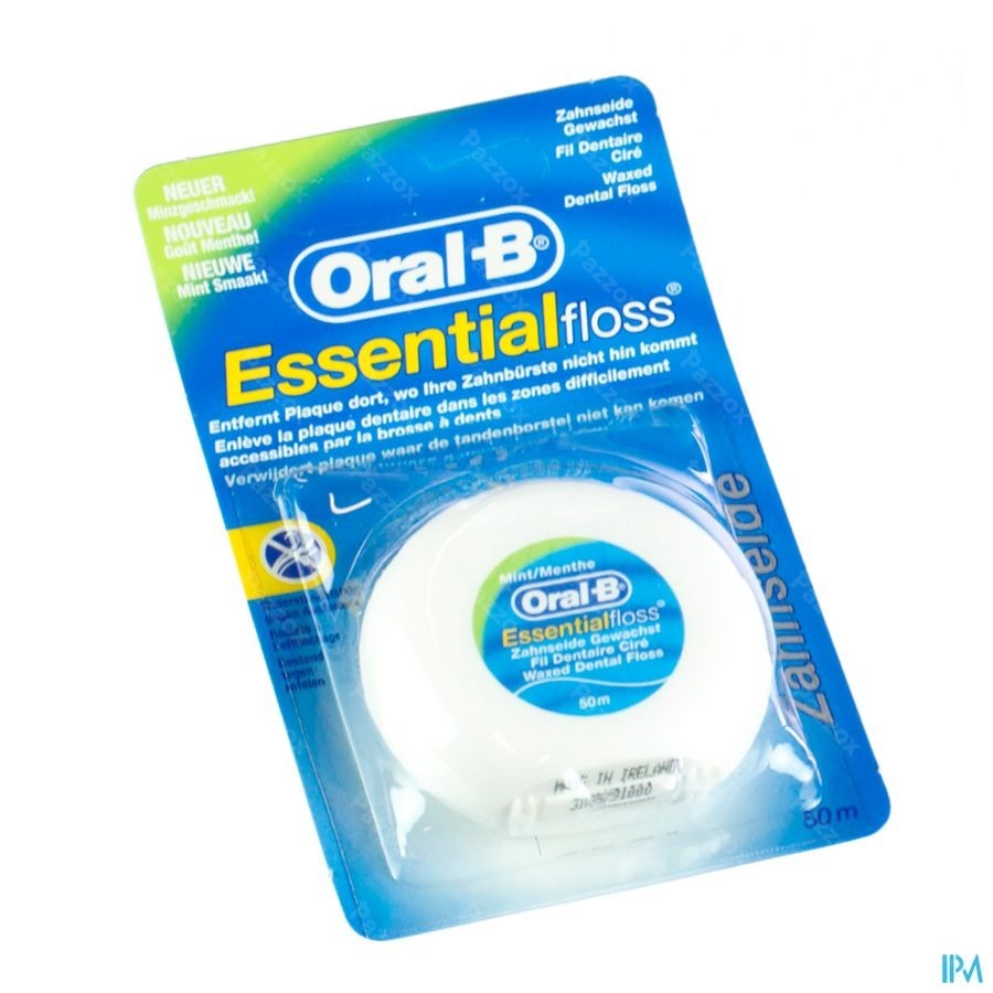 Oral-B Floss Essential Floss Munt Waxed 50m