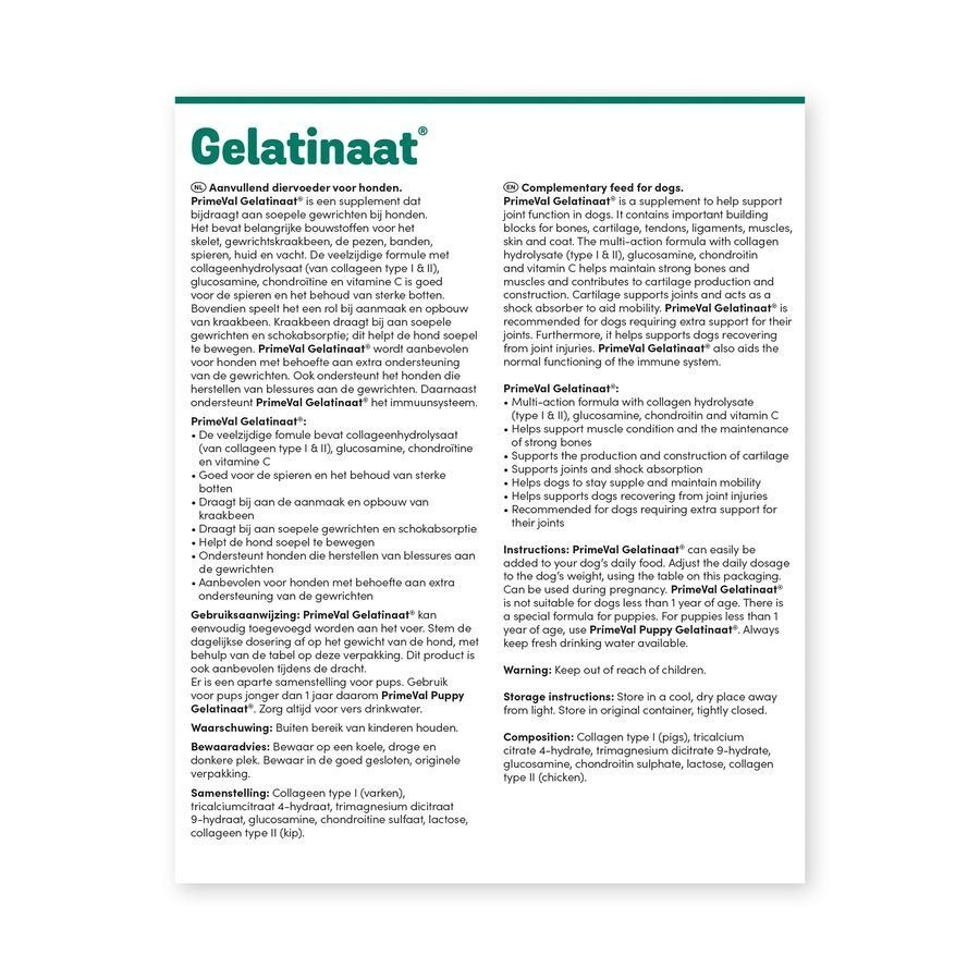 Primeval Honden Artrose Gelatinaat 500g