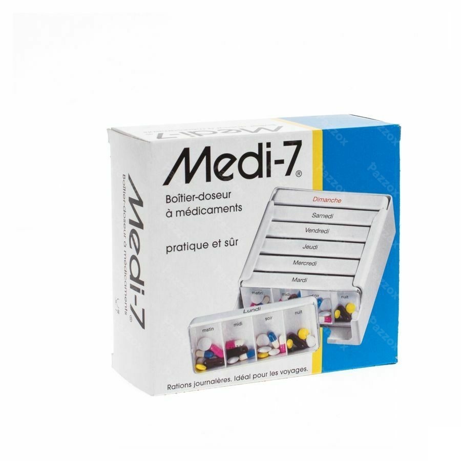 Boite Medicaments Semaine Medi-7 Plastique Pontos