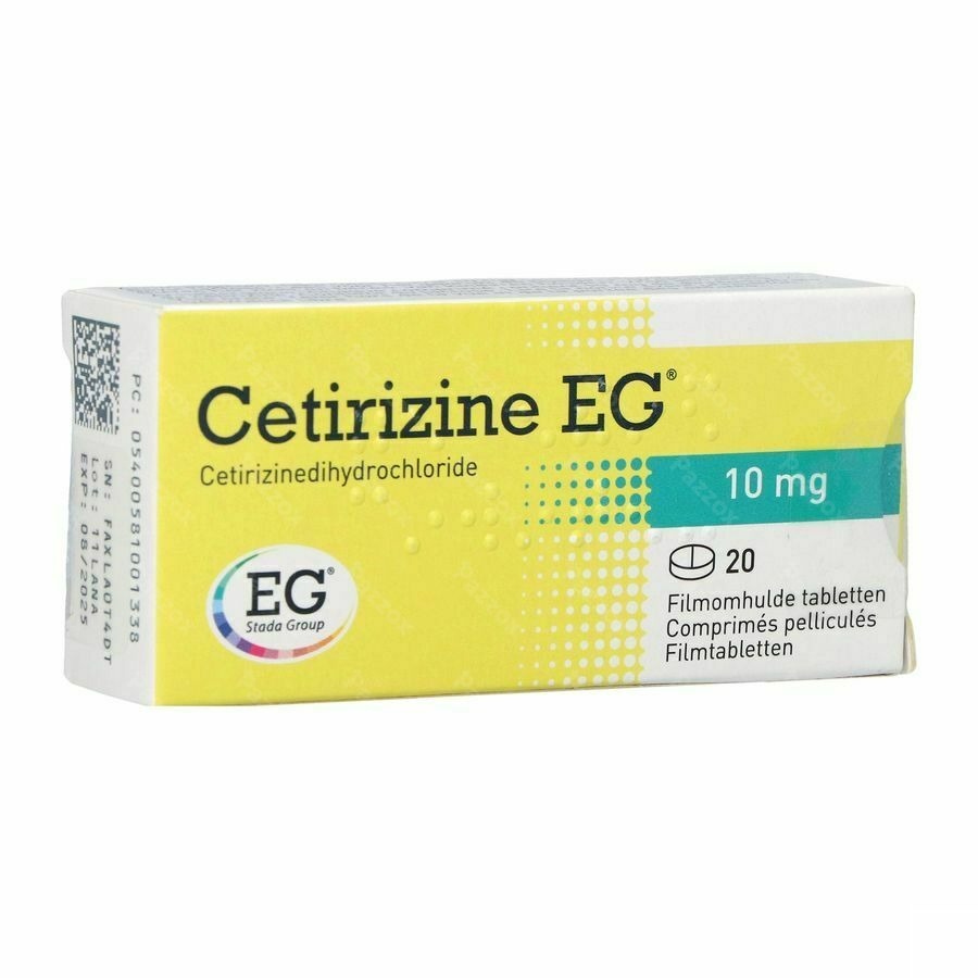 Cetirizine EG 10mg 20 Tabletten