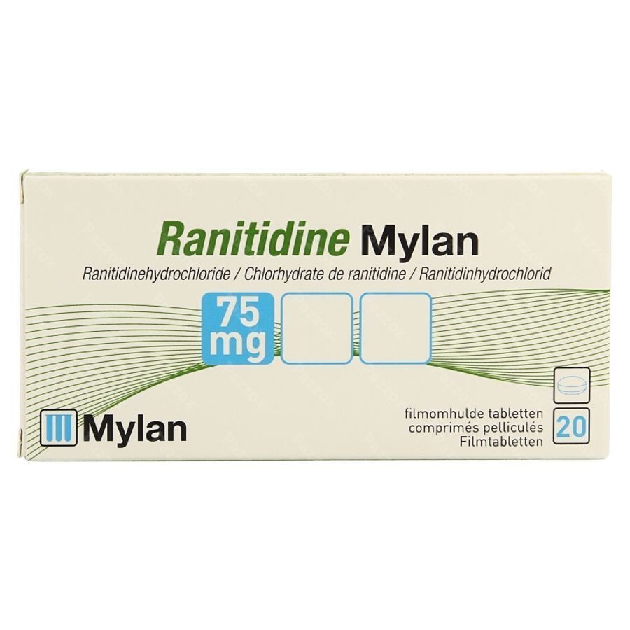 Ranitidine Mylan Tabl 20 X 75mg