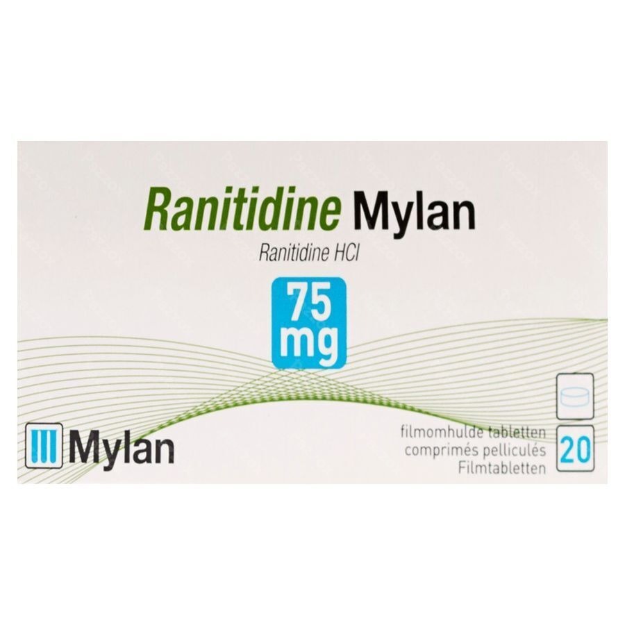 Ranitidine Mylan Tabl 20 X 75mg