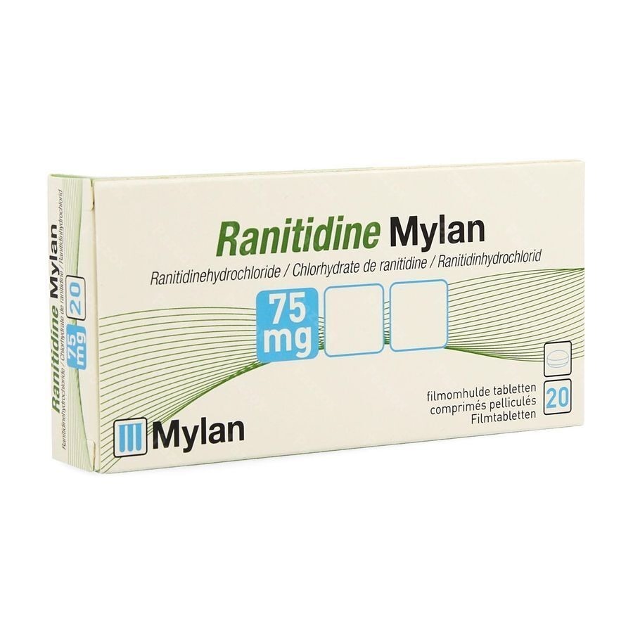 Ranitidine Mylan Tabl 20 X 75mg