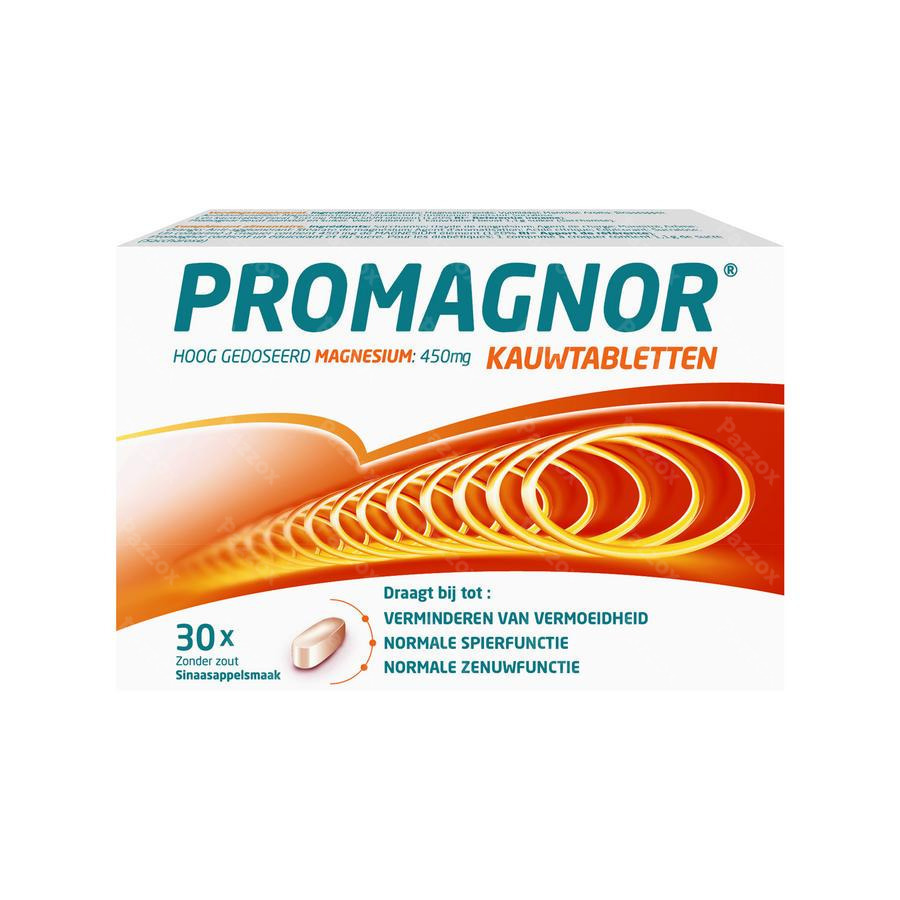 Bacteriën Denemarken Netto Promagnor Magnesium Kauwtabletten 30x450mg kopen - Pazzox