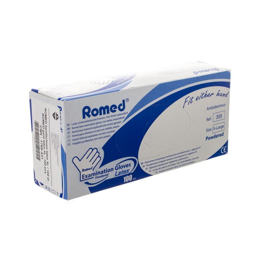 Gants Chirurgien Latex X-large 100 Pontos