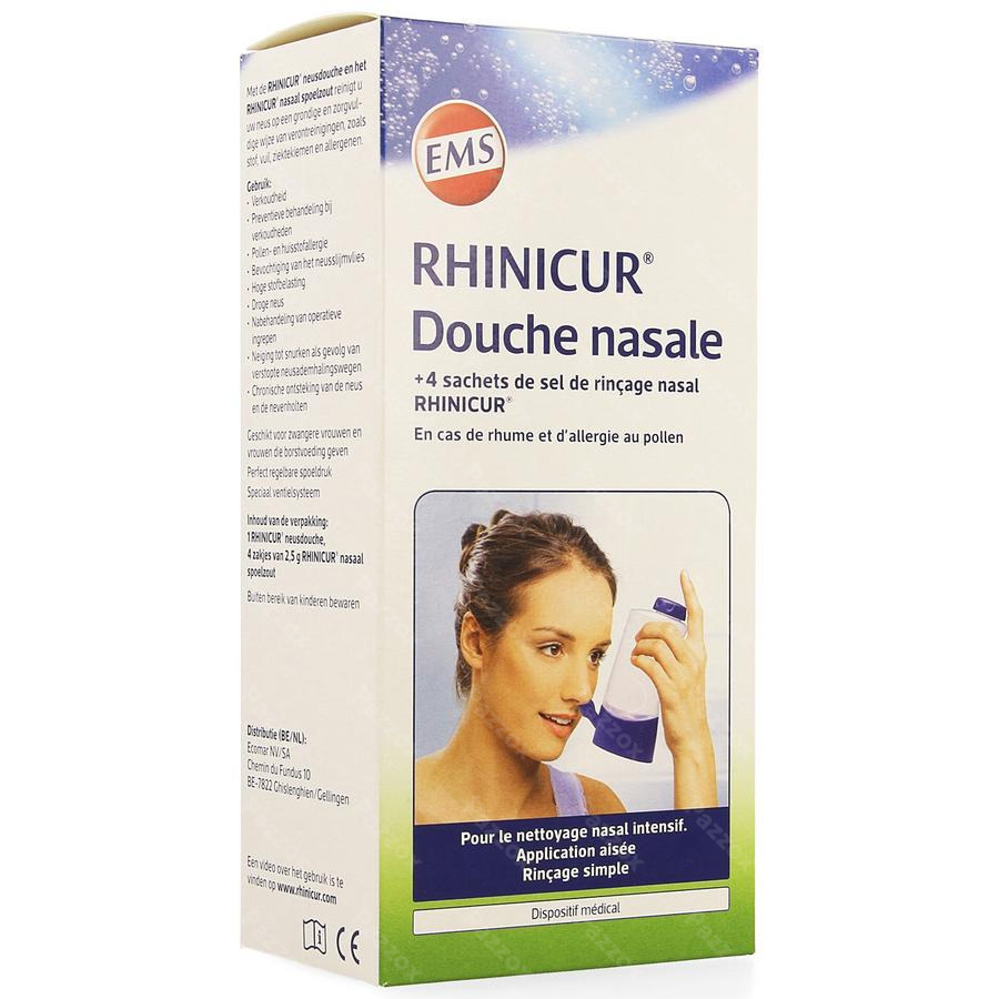Rhinicur Douche Nasale + 4 Sachets Sel Rincage - Pazzox