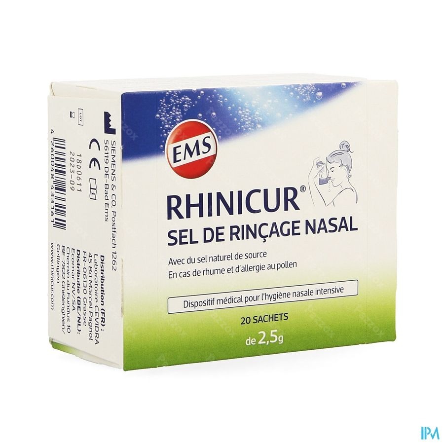 Rhinicur Sel De Rincage Nasale Sachet 20x2,5g