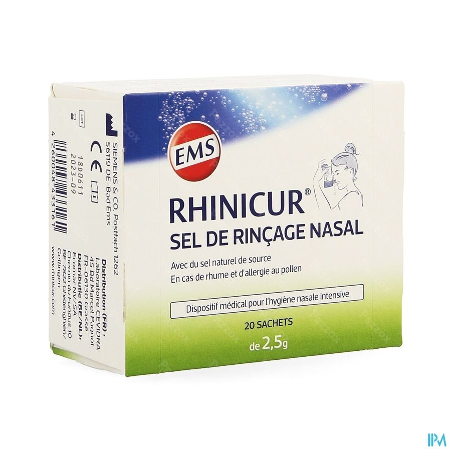 Rhinicur Douche Nasale + 4 Sachets Sel Rincage - Pazzox