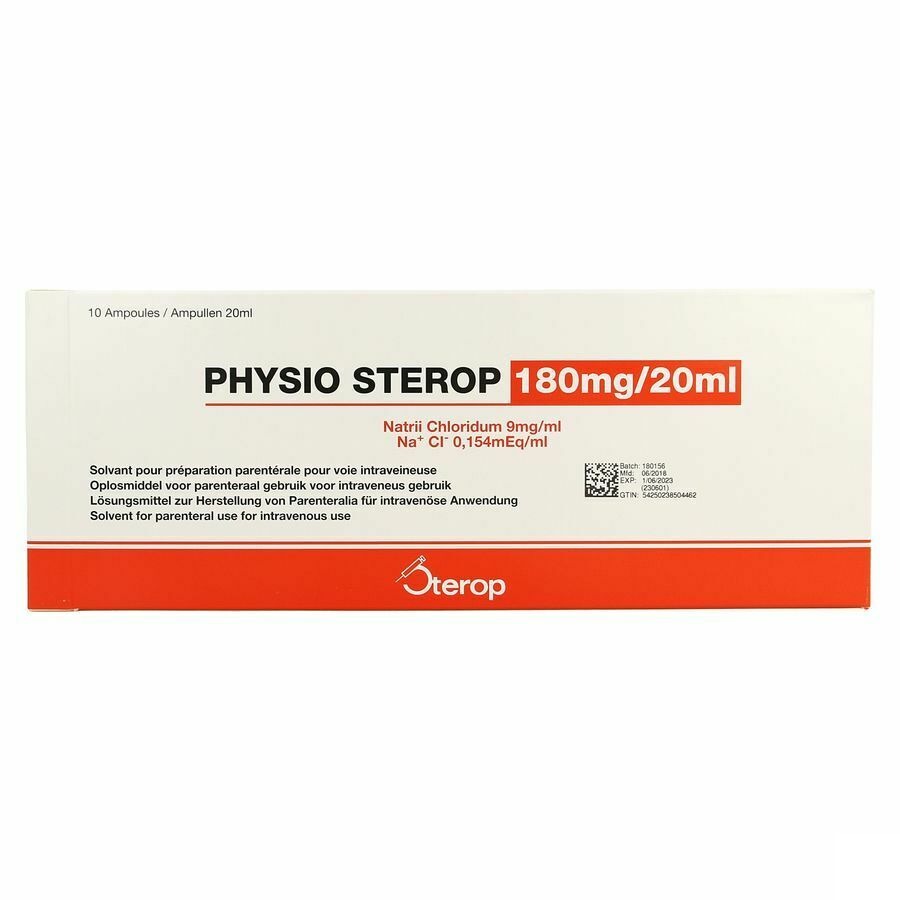 Sterop Physio Iv 20ml 0,9 % 10 Amp