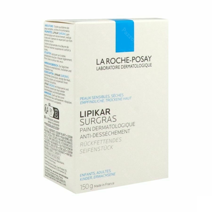 La Roche-Posay Lipikar Surgras Reinigend Wasstuk tegen Uitdroging 150gr