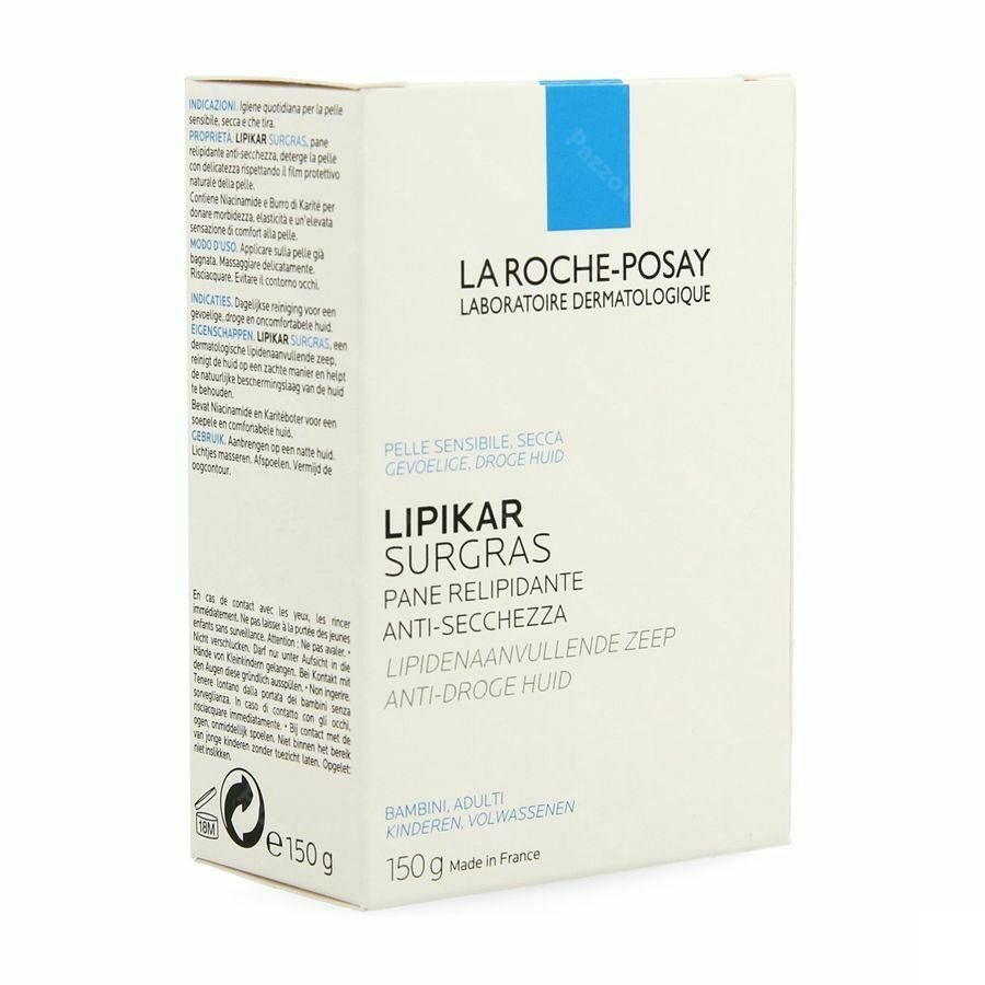 La Roche-Posay Lipikar Surgras Reinigend Wasstuk tegen Uitdroging 150gr