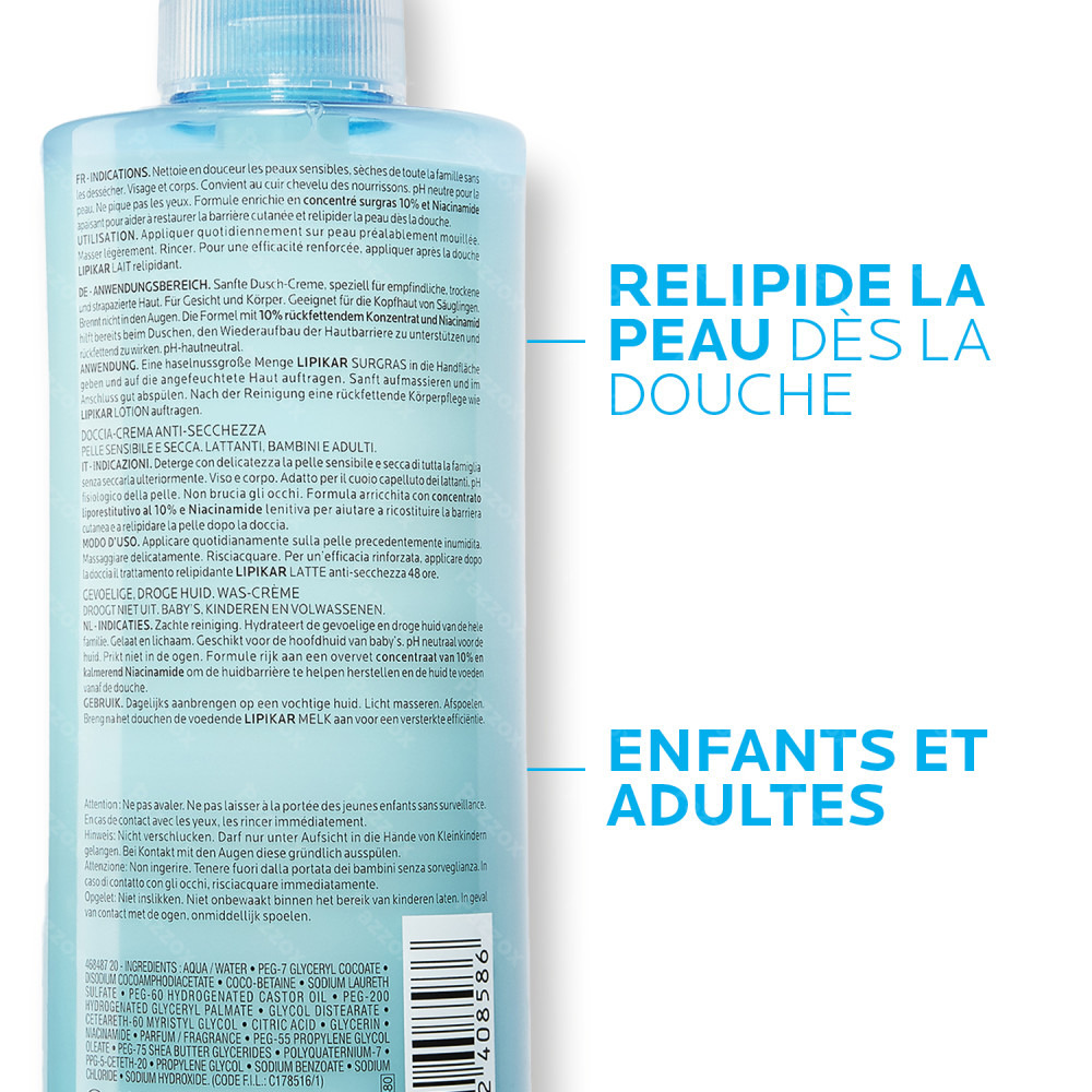 La Roche-Posay Lipikar Surgras Crème de Douche 400ml