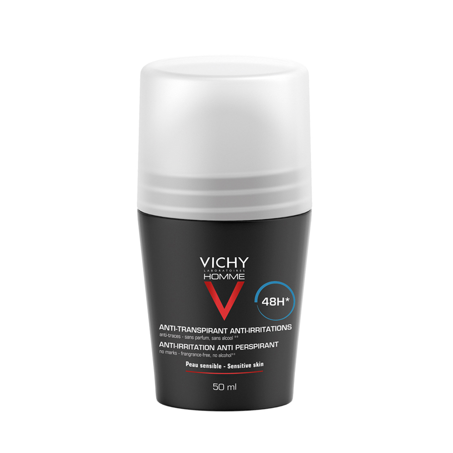 Vichy Homme Deodorant Gevoelige Huid 48U Roller 50Ml