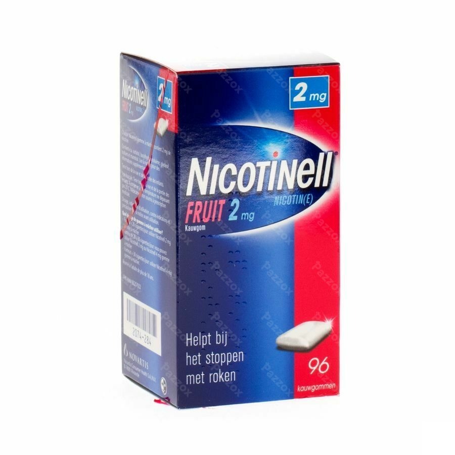 Nicotinell Fruit 2 mg 96 kauwgommen