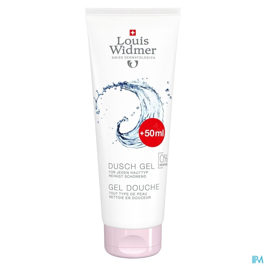 Louis Widmer Douchegel Zonder Parfum 200ml + 50ml Gratis