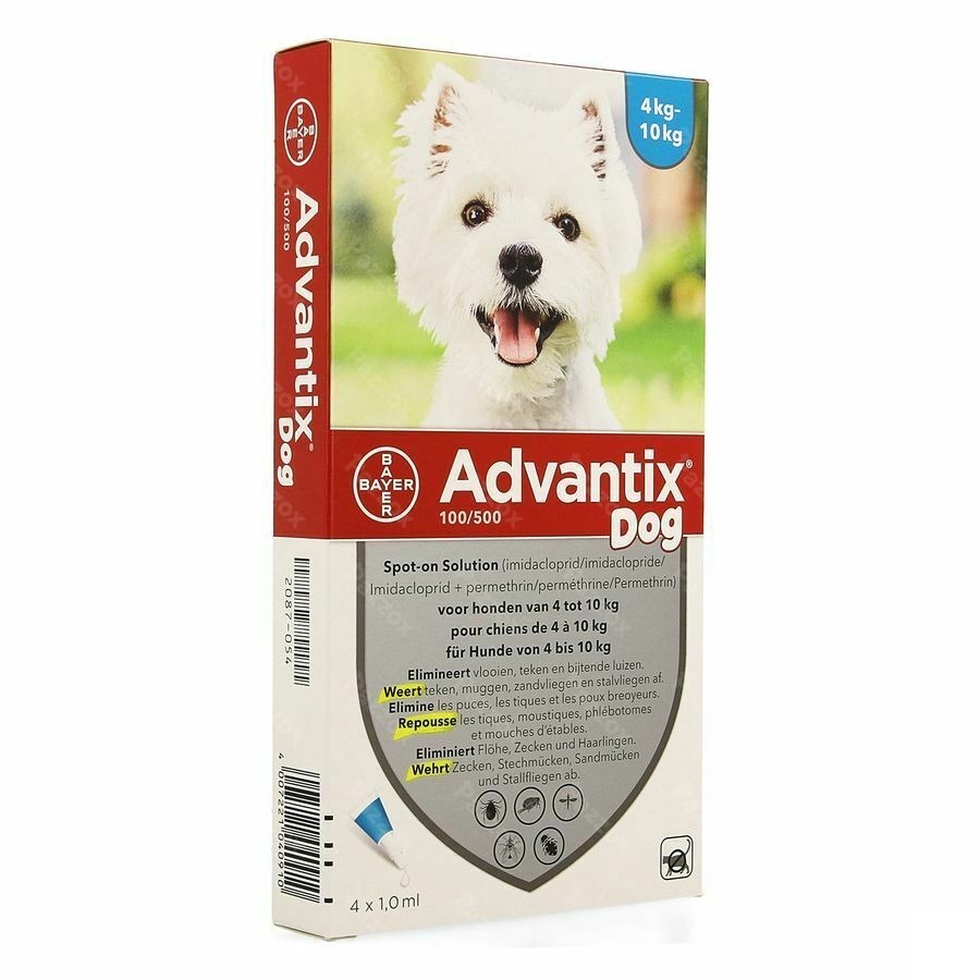 boeren tong zegevierend Advantix 100/500 Kleine Honden 4x1,0ml kopen - Pazzox