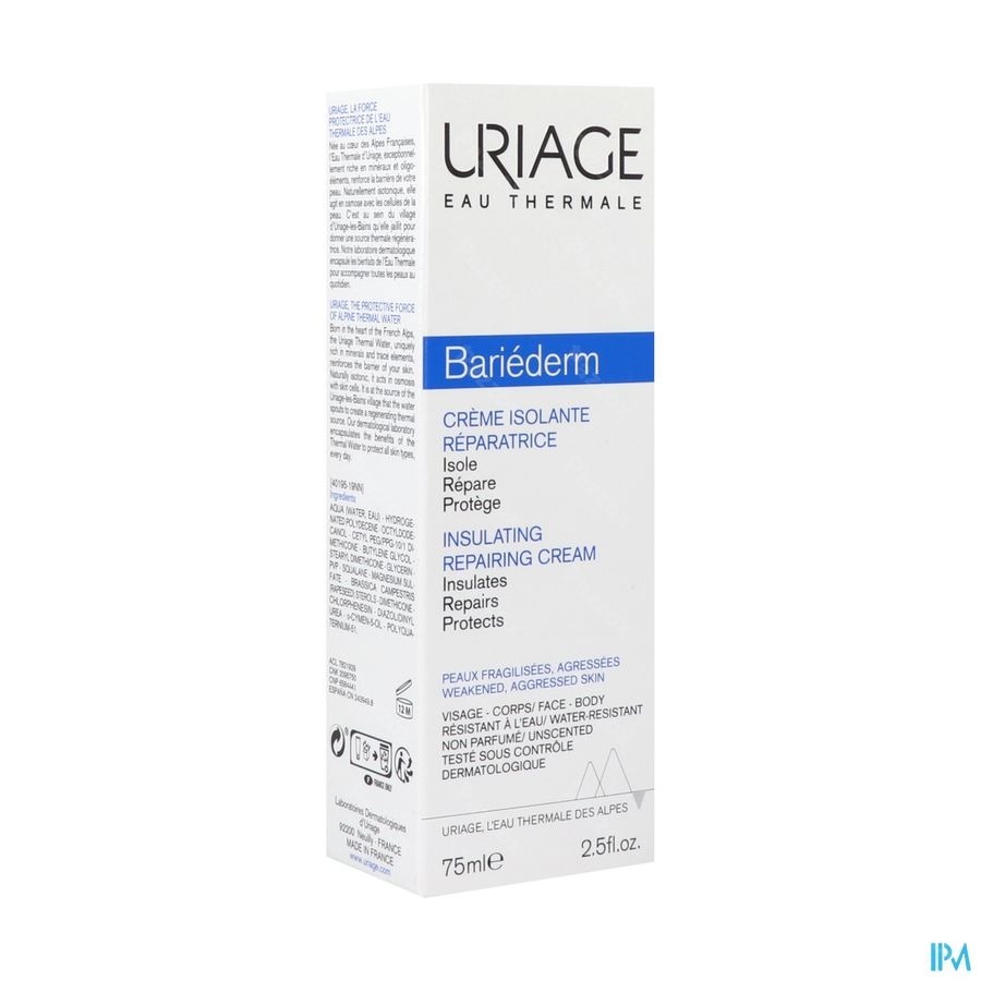 Uriage Bariéderm Isolerende en Herstellende Crème Gezicht en Lichaam 75ml