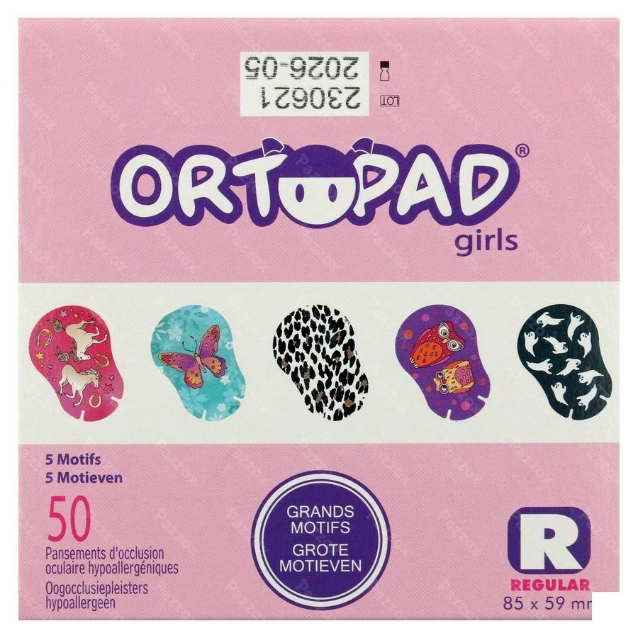Ortopad Regular For Girls Compresse Ocul. 50 73224