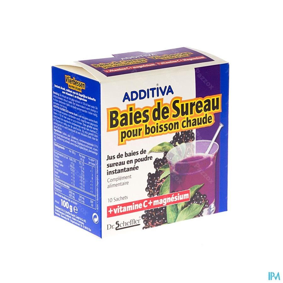 Additiva Baies Sureau Pour Boisson Chaude Sach 10