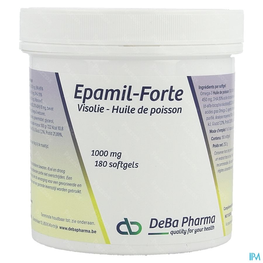 DeBa Pharma Epamil-Forte Visolie 180 Capsules