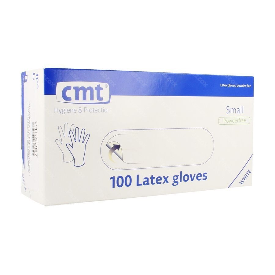 Cmt Handschoenen Latex Wit Pf S 100