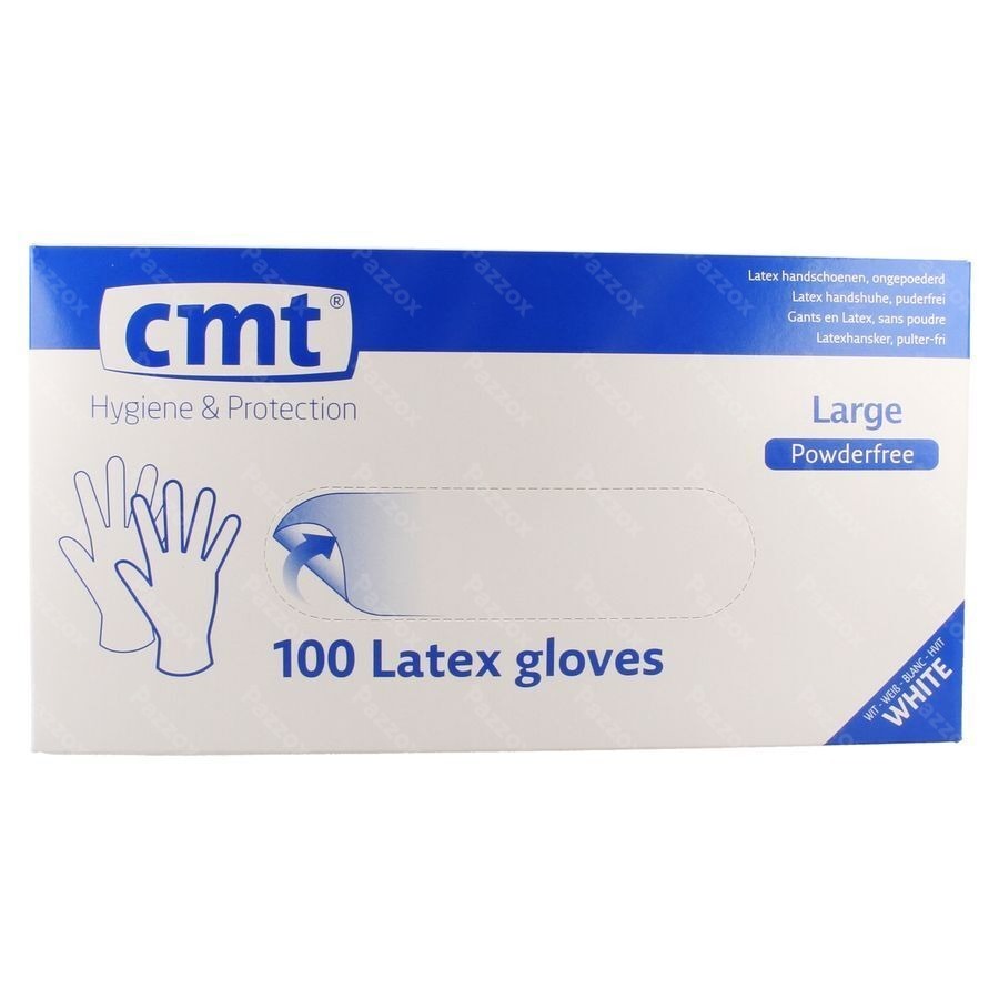 Cmt Handschoenen Latex Wit Pf l 100