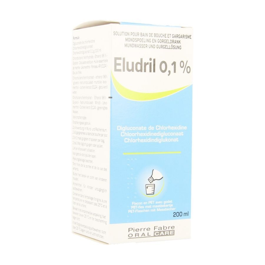 Eludril 0,1% Sol Bain Bouche+gargar+doseur 200ml