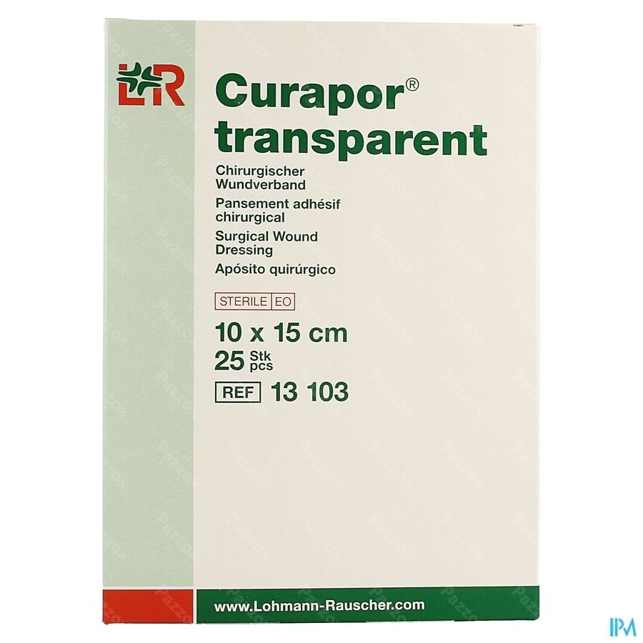 Curapor Transparent Steril 10cmx15cm 25 13103