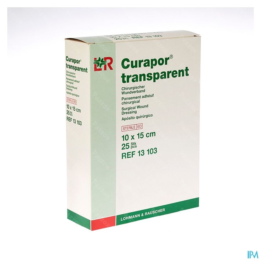 Curapor Transparent Steril 10cmx15cm 25 13103