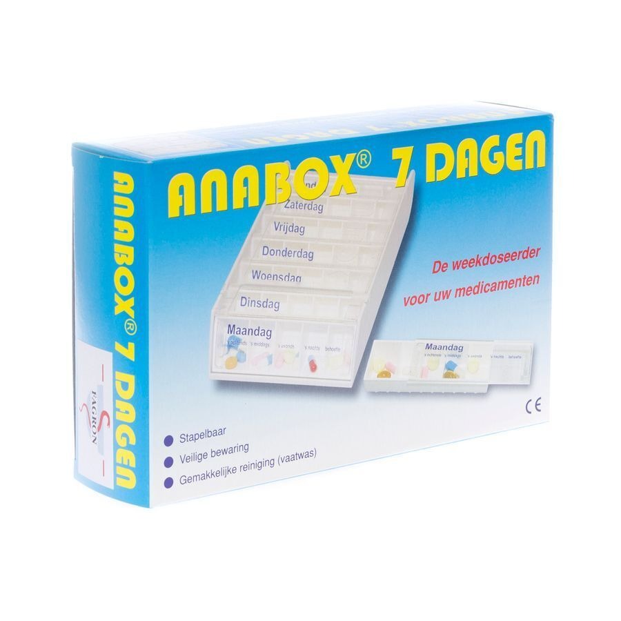 Anabox Pilbox Wit 7 Dagen