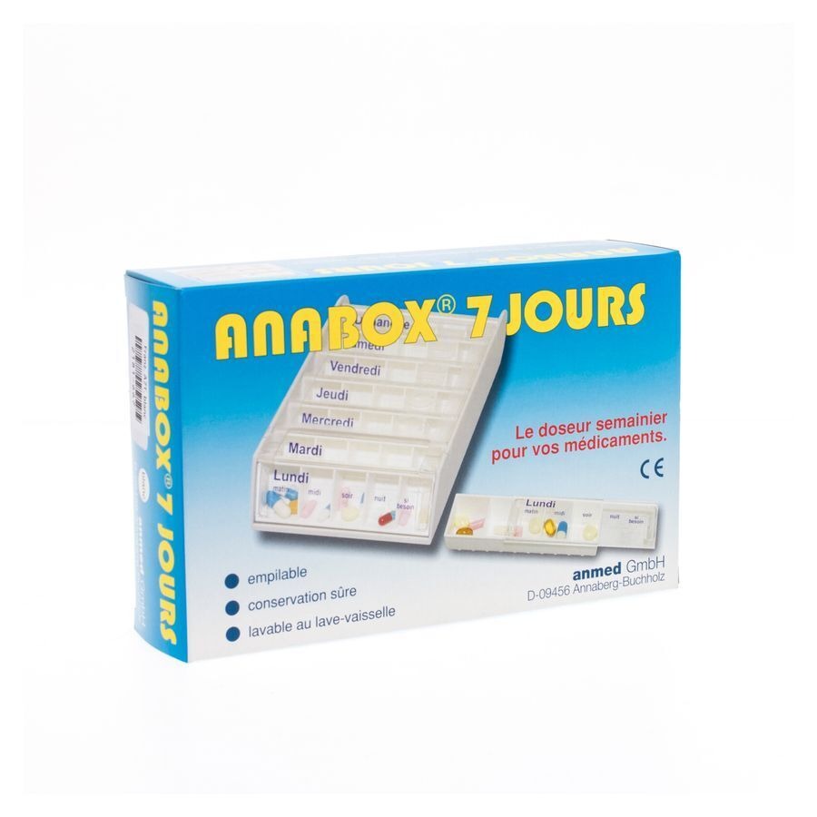 Anabox Pilulier Blanc 7 Jours