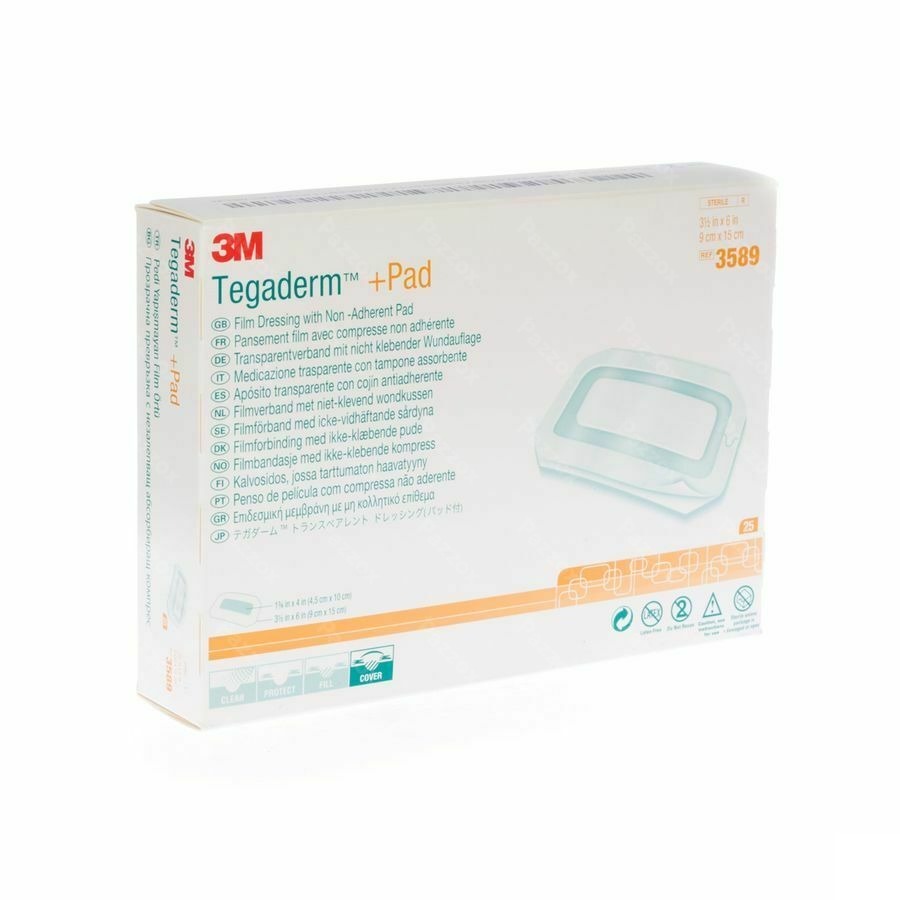 Tegaderm + Pad 3m Transp Steril 9cmx15cm 25 3589