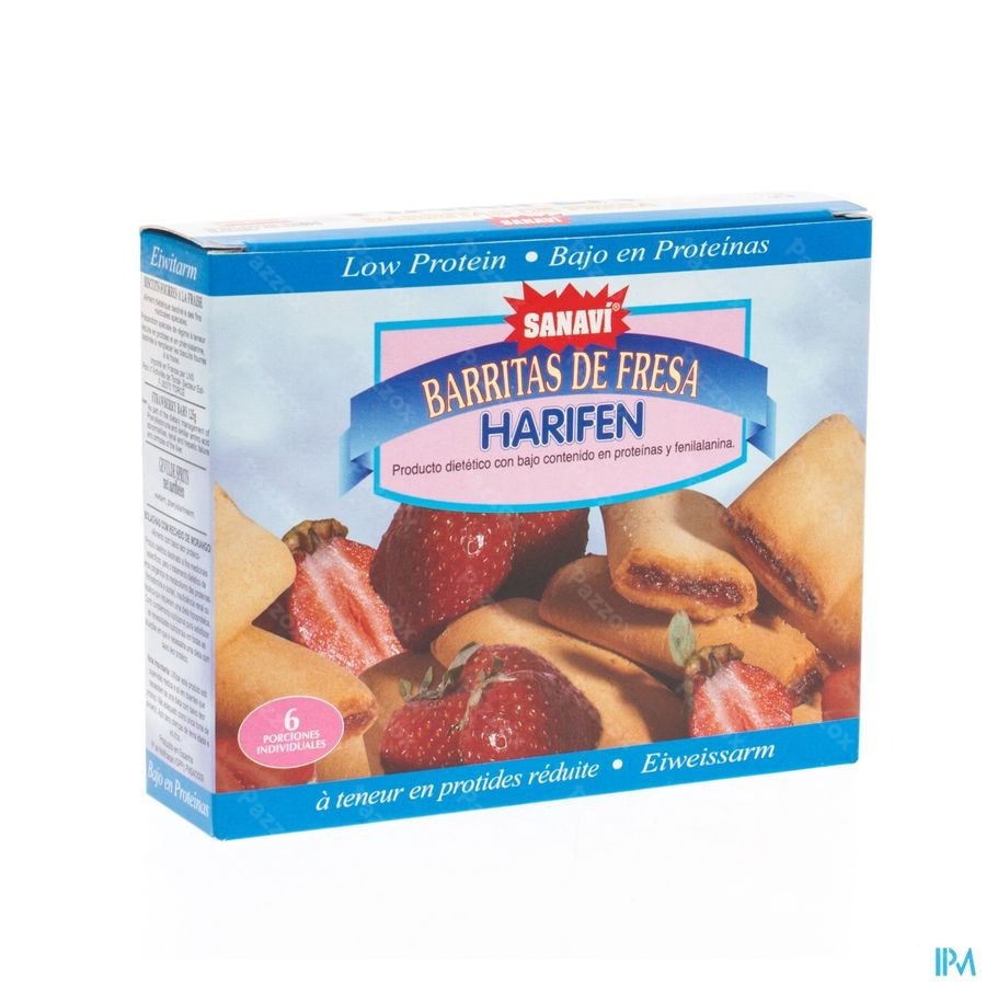 Sanavi Harifen Gevuld Aardbeikoekjes 6x25g