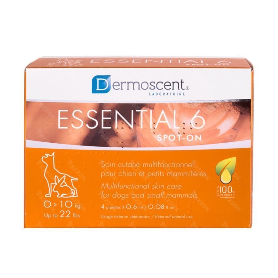 Essential 6 Spot-on Chien 1-10kg Pipet 4x0,6ml